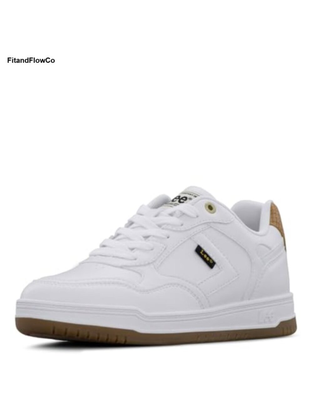 Faux Leather Court Sneakers Lace-Up Casual Comfort